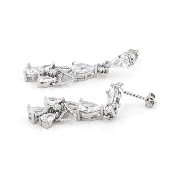 Bella Luce Earrings Dangles Drops Cubic Zirconia 925 Rhodium Plating JTV - Picture 12 of 13